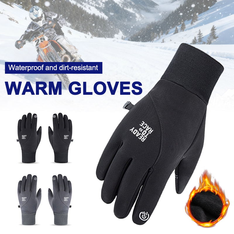 Outdoor Adventure Races - Gants de moto tactiles chauds pour