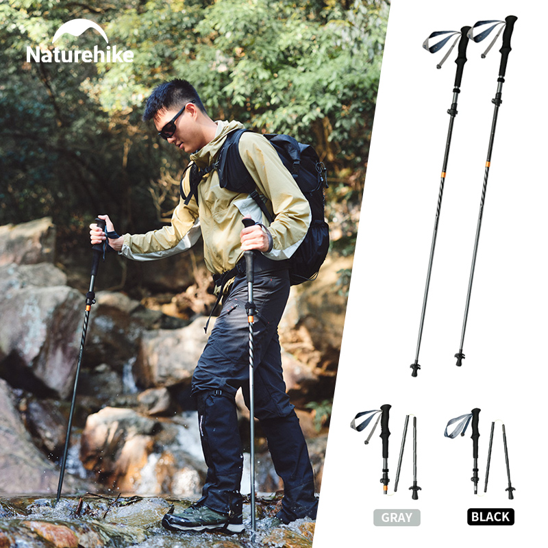 Trekking Pole Carbon - Bâtons de marche pliables en fibre