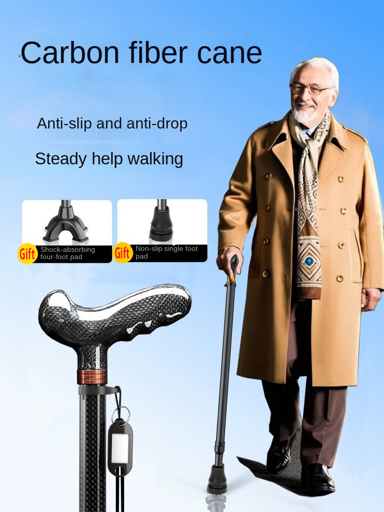 Trekking Pole Carbon - Bâton de marche rétractable en carbone
