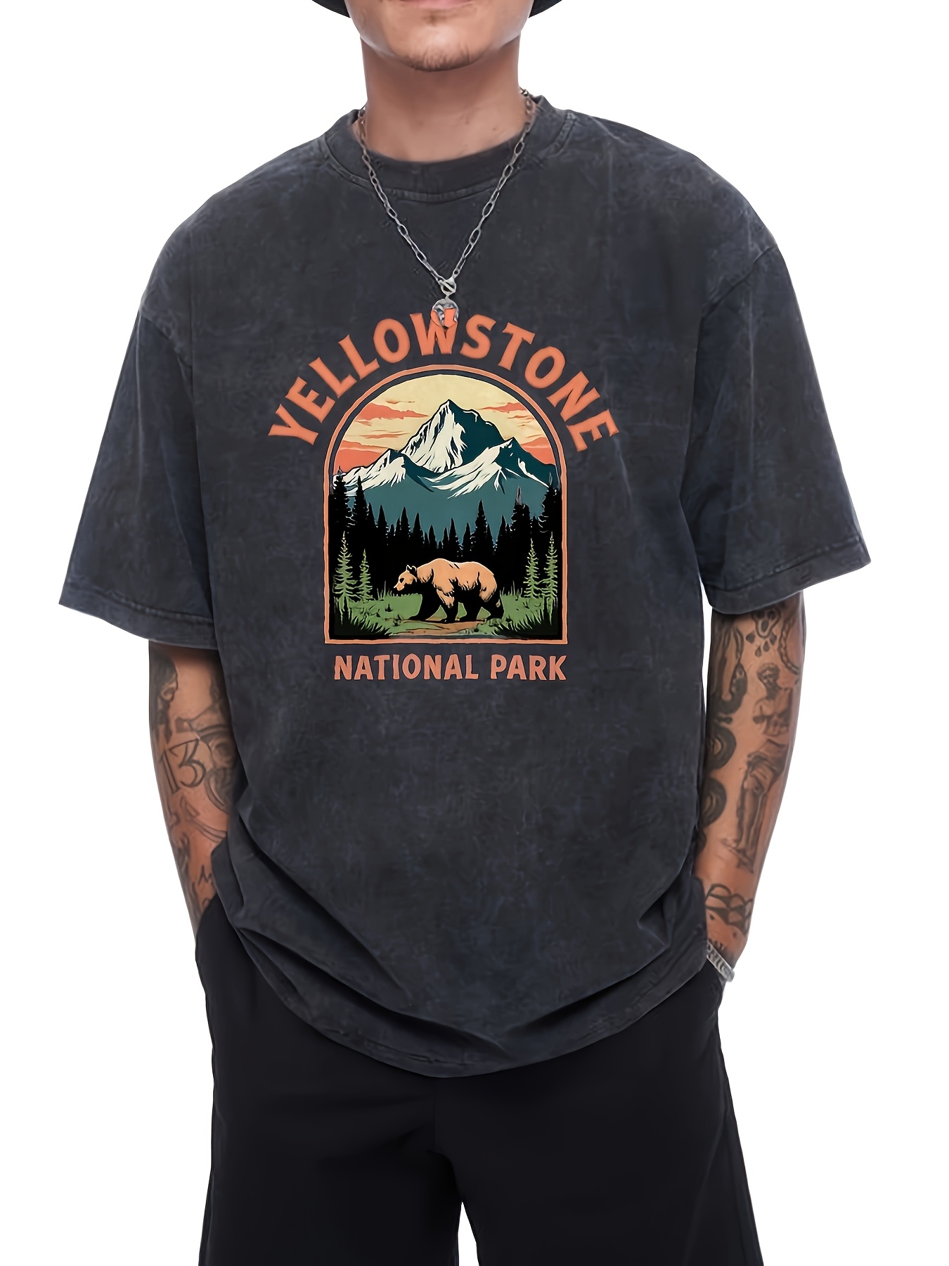 Outdoor Adventure Wear - T-shirt vintage pour homme du parc