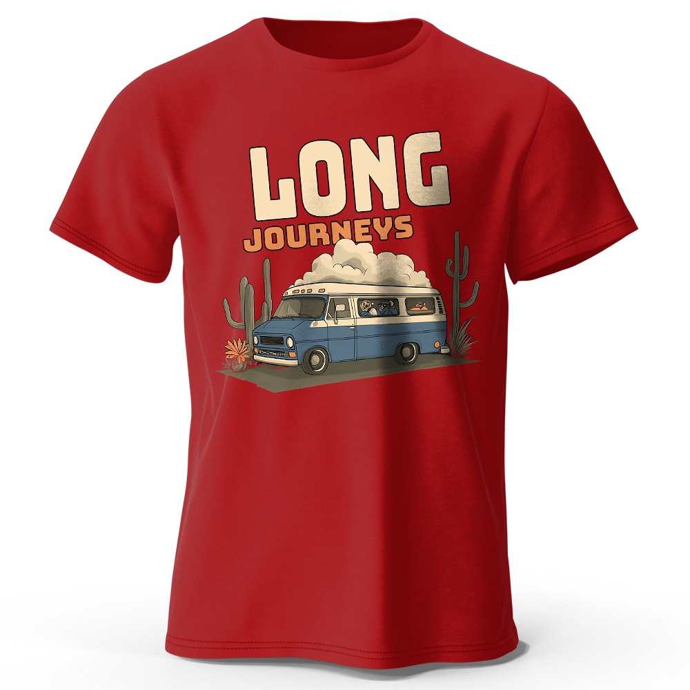 Outdoor Adventure Wear - T-shirt unisexe imprimé avec badge d'aventure