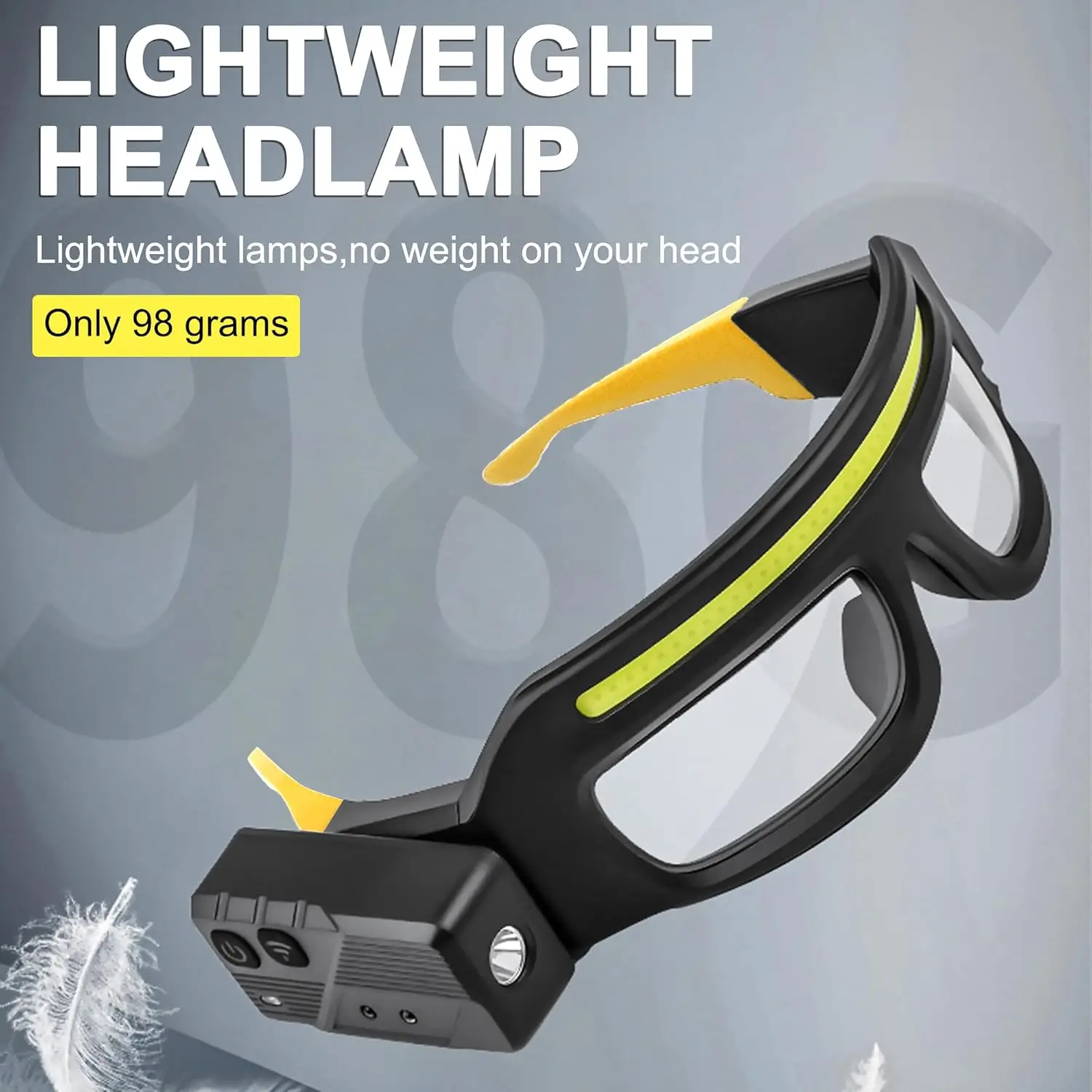Headlamp Waterproof Rechargeable - Lampe frontale LED COB, lumière de
