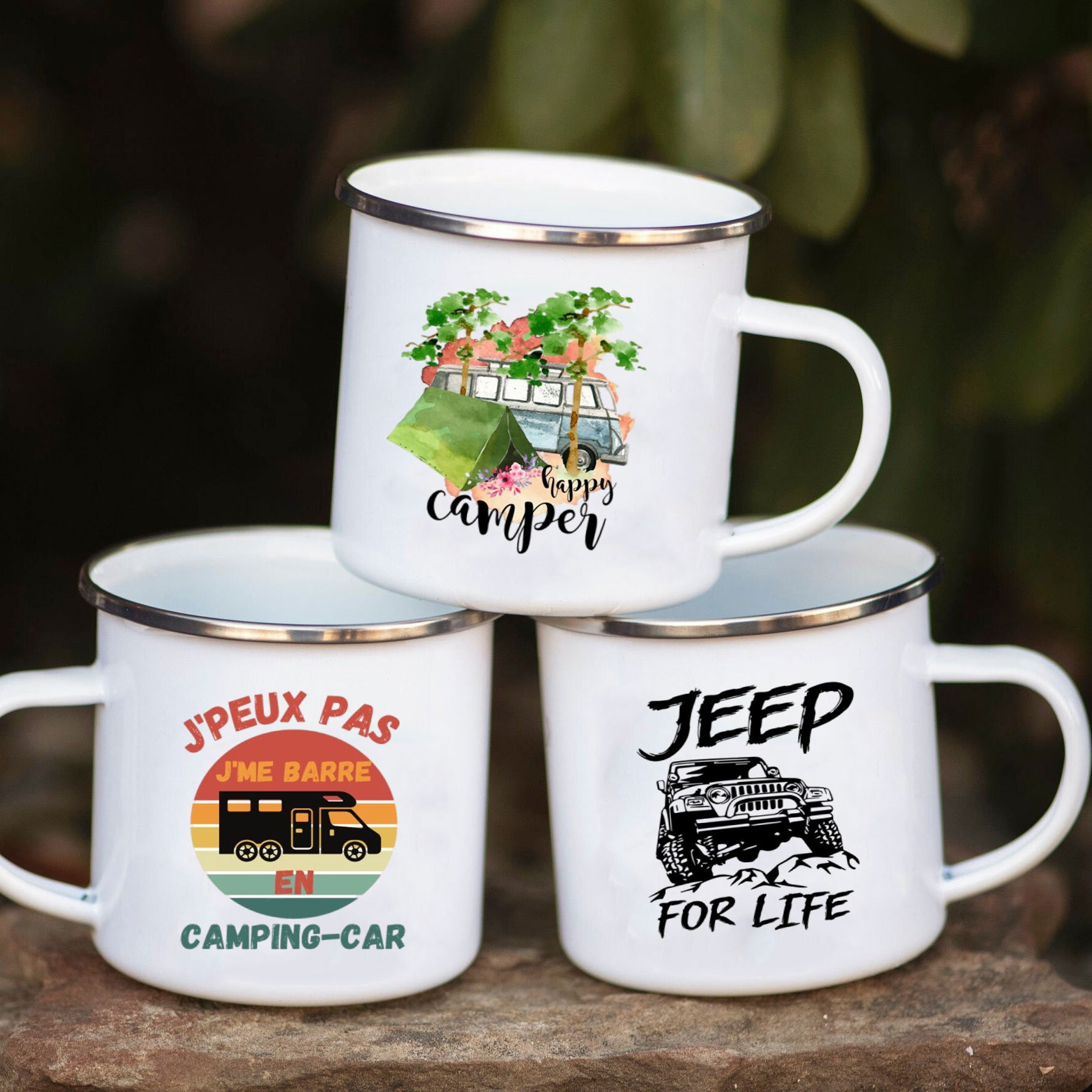 Outdoor Adventure Gifts - Mug en émail pour camping-car, tasse
