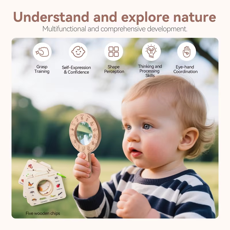 Loupe en bois Montessori pour  - Outdoor Adventure Learning avis et prix