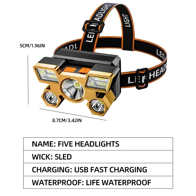 Lampe frontale puissante recha - Headlamp Waterproof Rechargeable avis et prix
