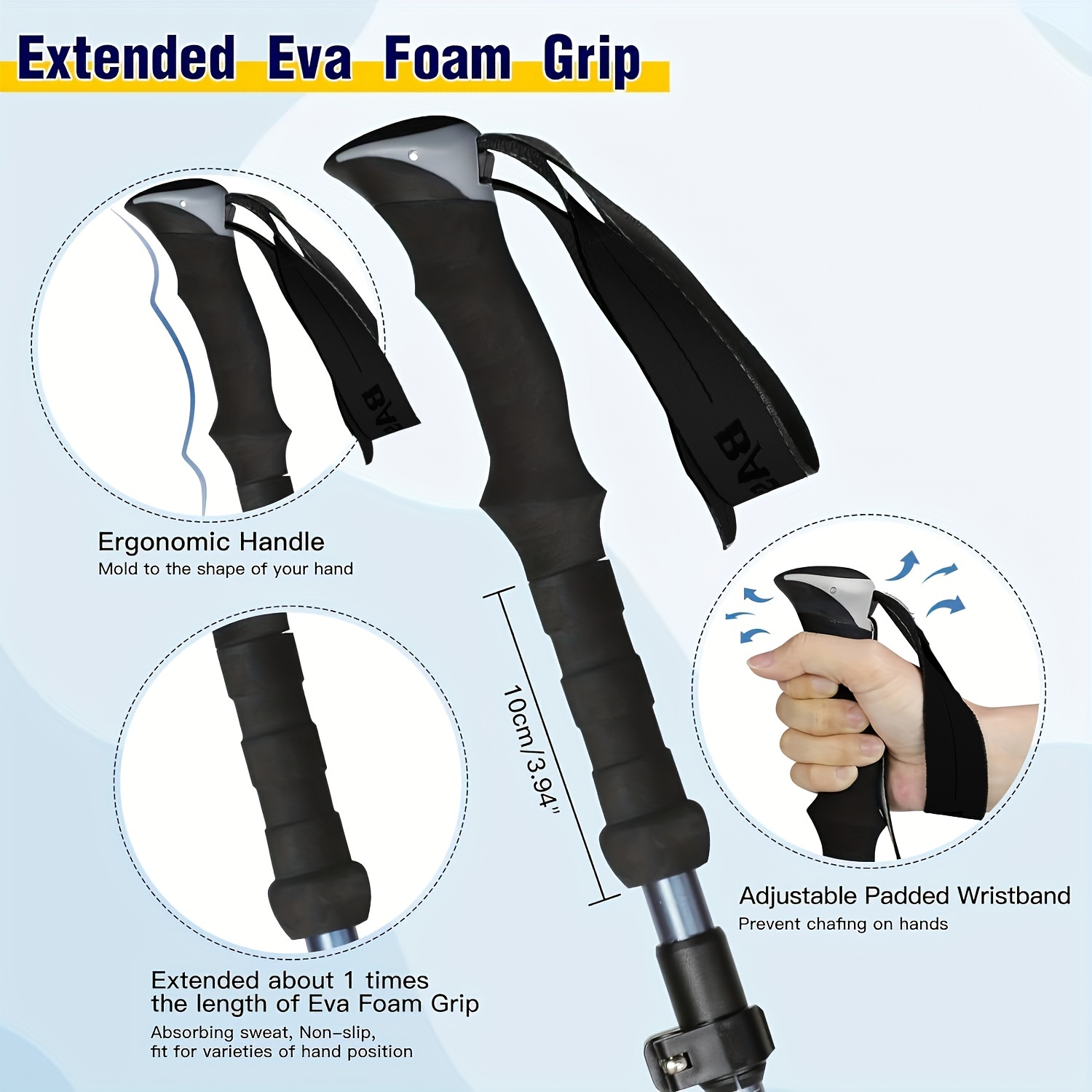 Bâtons de randonnée en fibre d - Trekking Pole Carbon avis et prix